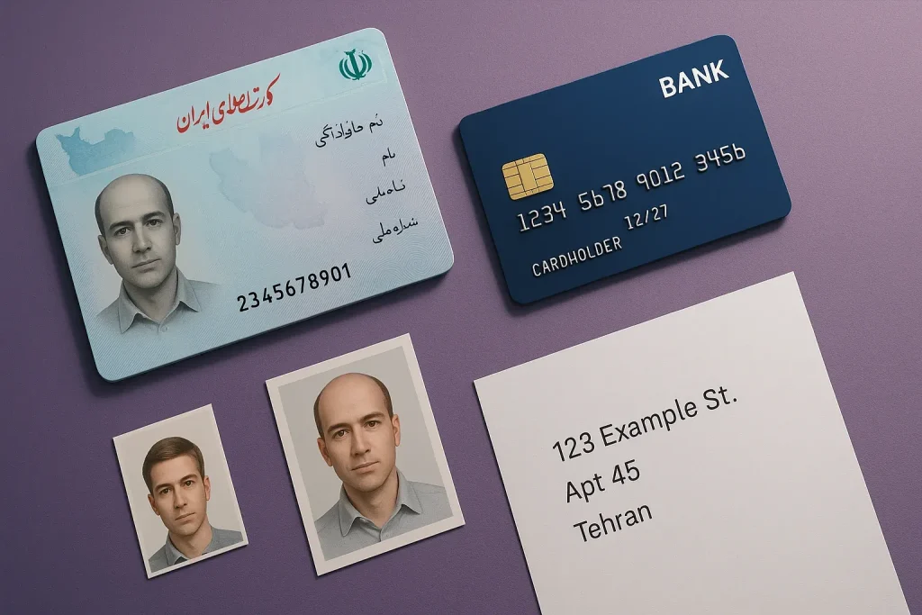 مدارک گرفتن دسته چک