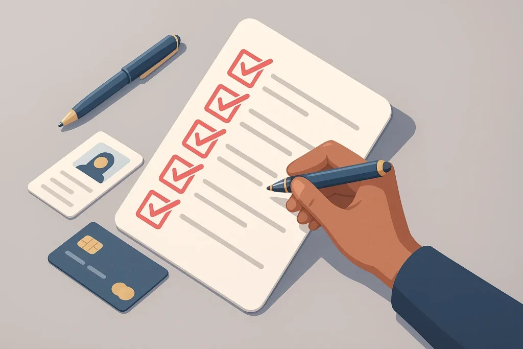 مدارک برای گرفتن دسته چک برای خانم ها