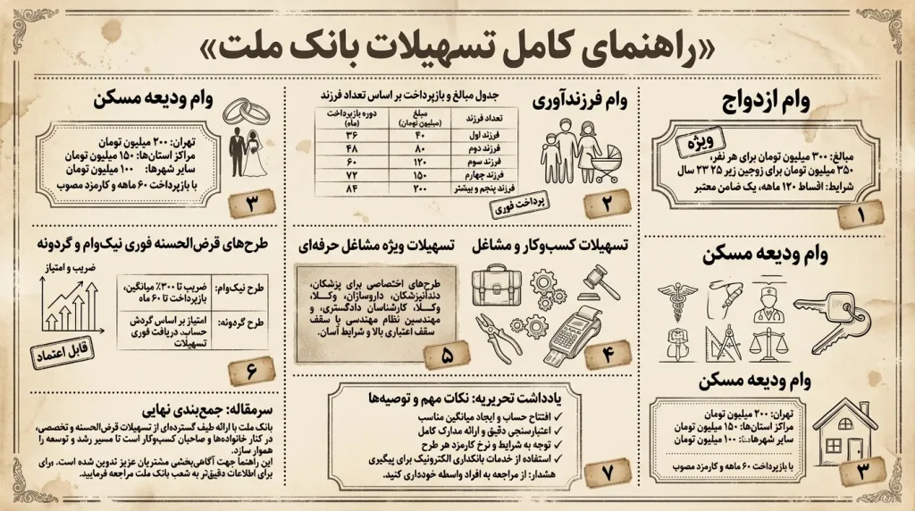 همه وام های بانک ملت